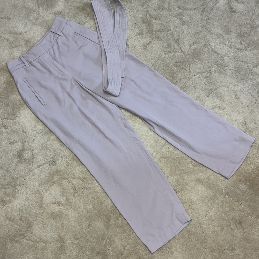 Rare Aritzia Wilfred Tie front pant in Grey dusty lilac - Picture 2 of 3